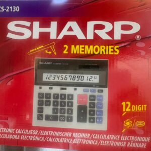 ماشین حساب شارپ مدل CS-2130 گارانتی مادیران با فاکتور رسمی و غیر رسمی